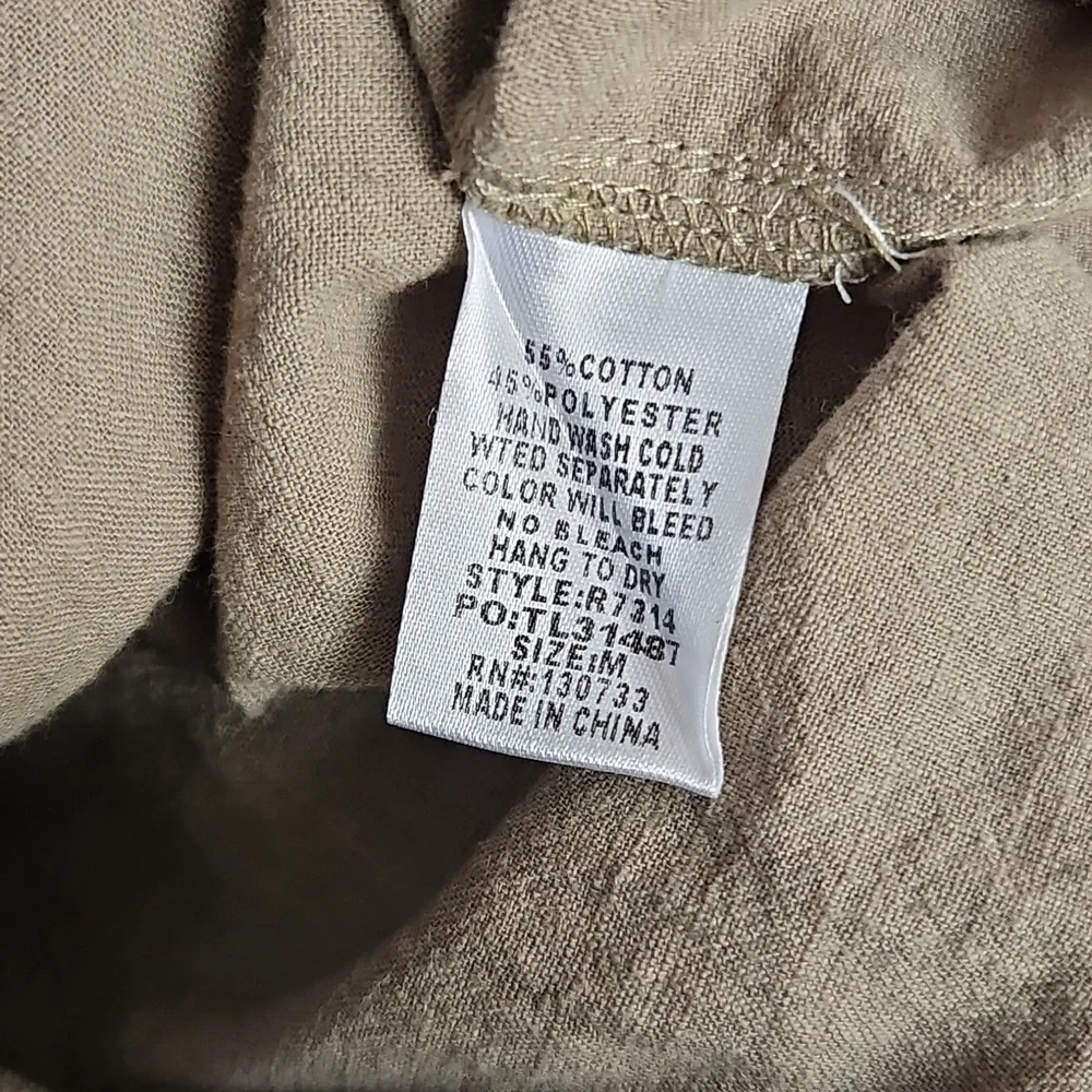 Umgee Sage Green Mini Dress with Red & Orange Floral Accents - M - EUC - Picture 5 of 5